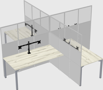 Quad office cubicles