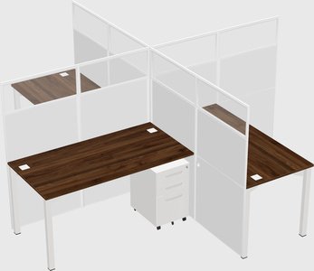 Quad office cubicles