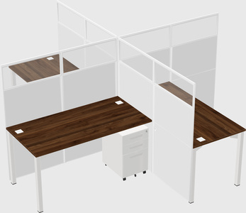 Quad office cubicles