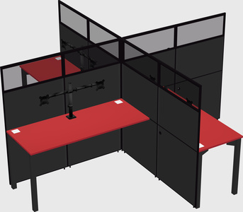 Quad office cubicles