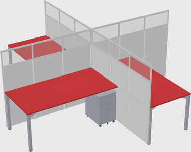 Quad office cubicles