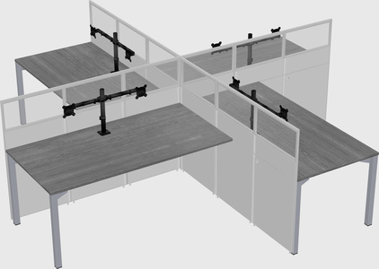 Quad office cubicles