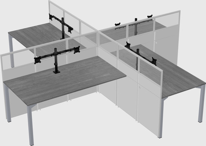 Quad office cubicles