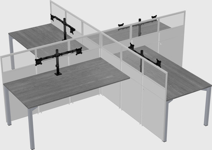 Quad office cubicles