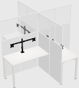 Quad office cubicles