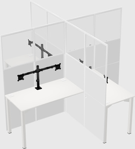 Quad office cubicles