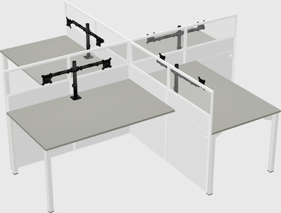 Quad office cubicles