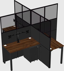 Quad office cubicles