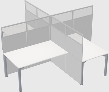 Quad office cubicles