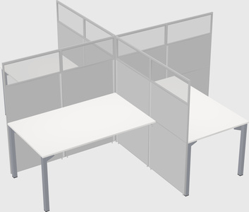 Quad office cubicles