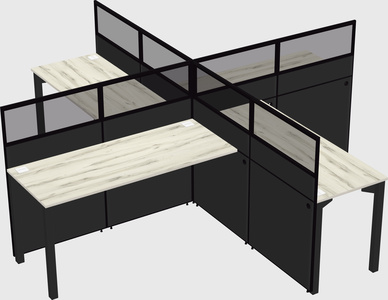 Quad office cubicles