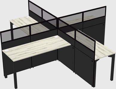 Quad office cubicles
