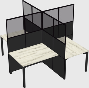Quad office cubicles