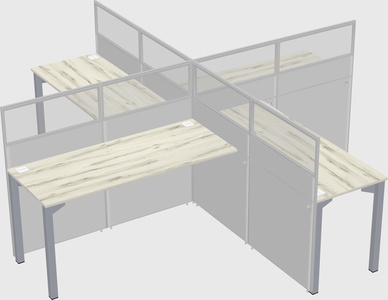 Quad office cubicles
