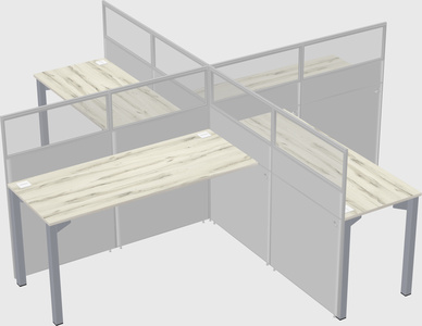 Quad office cubicles