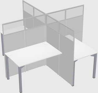 Quad office cubicles