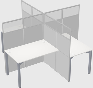 Quad office cubicles