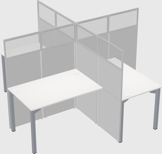 Quad office cubicles