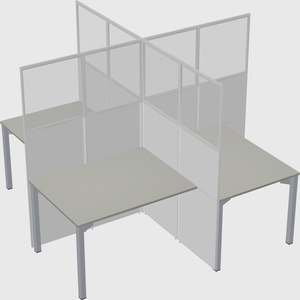 Quad office cubicles