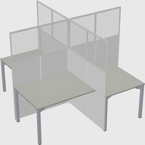 Quad office cubicles