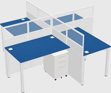 Quad office cubicles