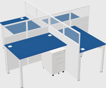 Quad office cubicles