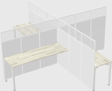 Quad office cubicles