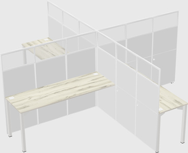 Quad office cubicles
