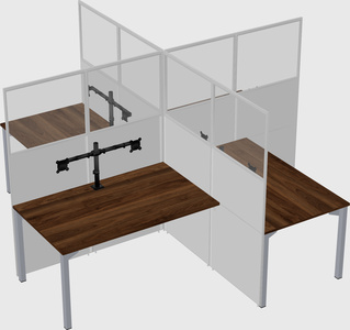 Quad office cubicles