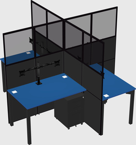 Quad office cubicles