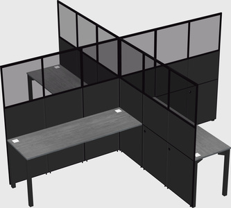 Quad office cubicles