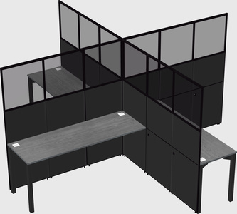 Quad office cubicles