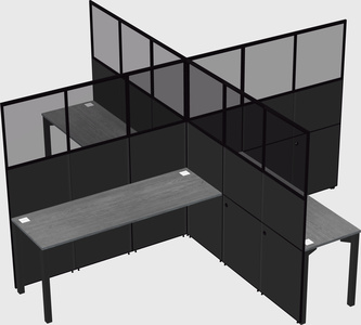 Quad office cubicles