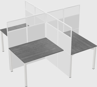 Quad office cubicles