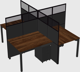 Quad office cubicles