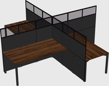 Quad office cubicles