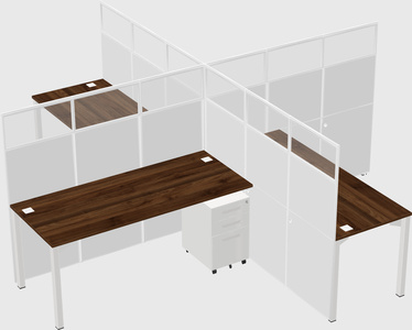 Quad office cubicles