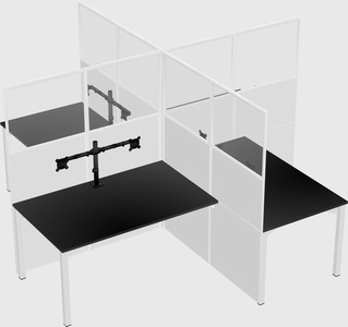 Quad office cubicles