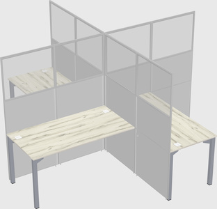 Quad office cubicles