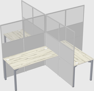 Quad office cubicles