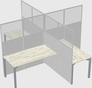 Quad office cubicles