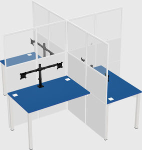 Quad office cubicles