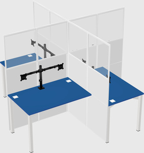 Quad office cubicles