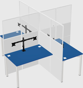 Quad office cubicles