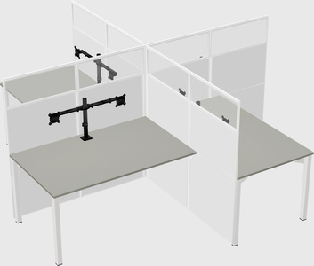Quad office cubicles