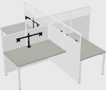 Quad office cubicles