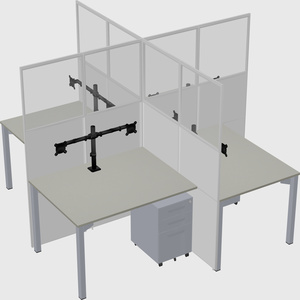 Quad office cubicles