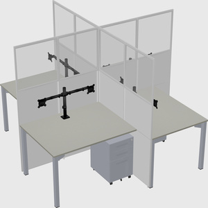 Quad office cubicles