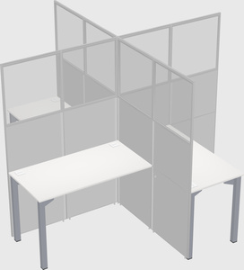 Quad office cubicles