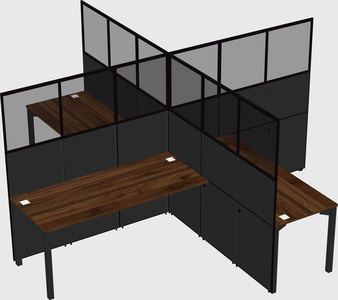 Quad office cubicles